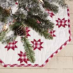 Emmie Red Patchwork Mini 21 inch Tree Skirt
