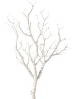 White Glittered Branch