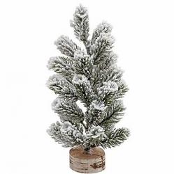 Flocked 11 inch Tree with Stump