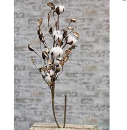 Cotton Ball 30 inch Branch with Shells