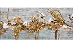 Fall Grasses Cotton Boll Garland
