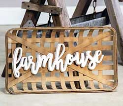 Farmhouse Tobacco Basket Wall Decor