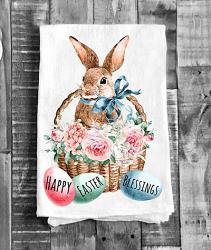 Easter Blessing Bunny Flour Sack Towel