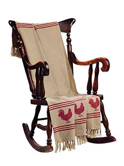 Red Rooster Throw Blanket