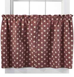 Stargazer Pino Cafe Curtains (36 inch Tiers)