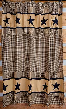 Jametown Black and Tan Shower Curtain