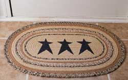 Kettle Grove Jute Rug with Stars - Oval (Multiple Size Options)