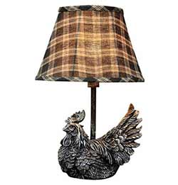 Rooster Accent Lamp with Shade
