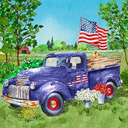Patriotic Truck Paper Luncheon Napkins