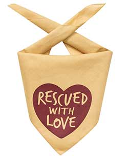 Rescued With Love Dog Bandana