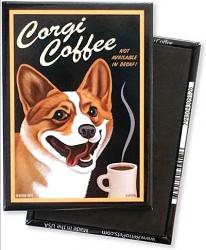 Corgi Coffee Magnet