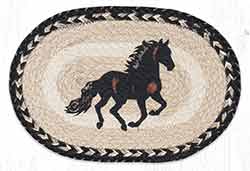 Stallion Printed Braided Oval Tablemat