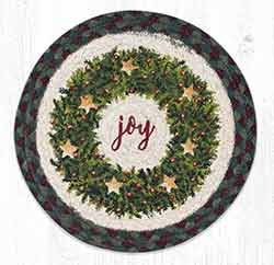 MSPR-508 Christmas Joy Wreath 10 inch Tablemat