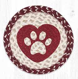 Heart Paw 10 inch Tablemat
