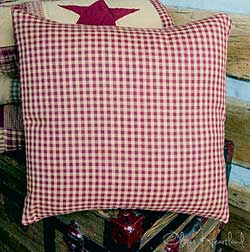 Jamestown Burgundy & Tan Check Pillow Cover