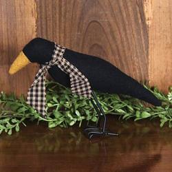 Stuffed Wool Crow Figurine