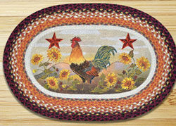 Morning Rooster Patch Rug