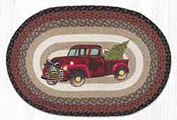 Christmas Truck 20 x 30 inch Braided Rug