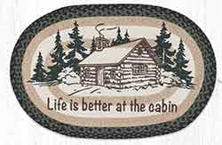 OP-597 Life Is Better At The Cabin 20 x 30 inch Braided Rug
