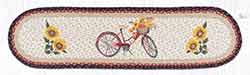 OP-602 Red Bicycle 48 inch Braided Table Runner