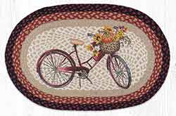 OP-603 Red Bicycle 20 x 30 inch Braided Rug