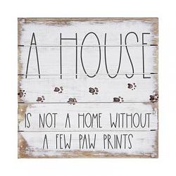 Paw Prints 6 inch Pallet Sign