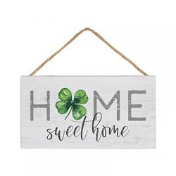 Home Sweet Home Sign with Shamrock