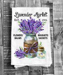 Lavender Market Flour Sack Towel