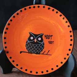 Halloween Owl Plate