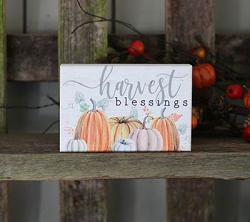 Harvest Blessings Shelf Sign
