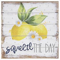 Squeeze the Day 8 inch Pallet Sign
