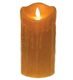 Cream Flicker Flame Battery Candle - 6 inch