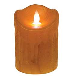 Cream Flicker Flame Battery Candle - 4 inch