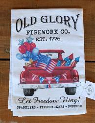 Old Glory Fireworks Flour Sack Towel