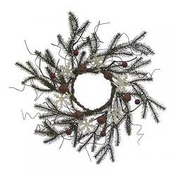 Snowflake, Berry, & Bell 4.5 inch Candle Ring