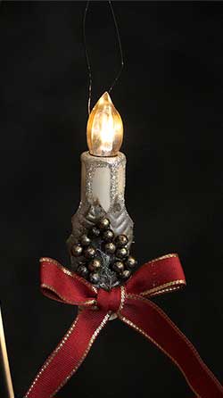 Traditional Candle Ornament - Red