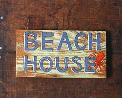 Beach House Sign with Octopus