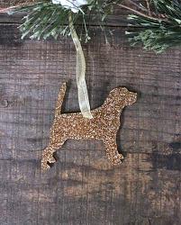 Gold Glitter Beagle Ornament
