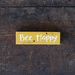 Bee Happy Mini Stick Sign