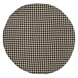 Burlap Black Check Round Tablecloth (70 inch)