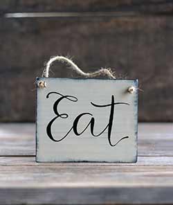 Eat Mini Wood Sign