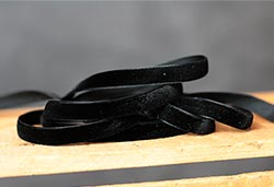 Jet Black Velvet Ribbon, 3/8 inch