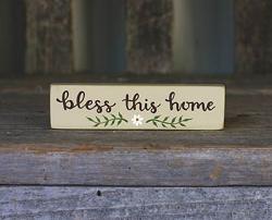 Bless This Home Mini Stick Sign