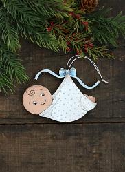 Special Delivery Baby Ornament - Blue