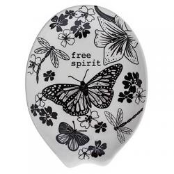 Butterfly Black & White Spoon Rest