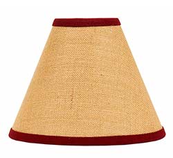 Lamp Shade 10 inch Barn Red & Tan Check Country Primitive Decor Ring Clip Style 