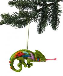Chameleon Felt Ornament
