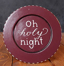 Oh Holy Night Hand Painted Plate