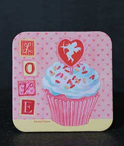 Love and Cupcakes Coaster