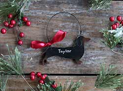 Dachshund Christmas Ornament (Personalization)